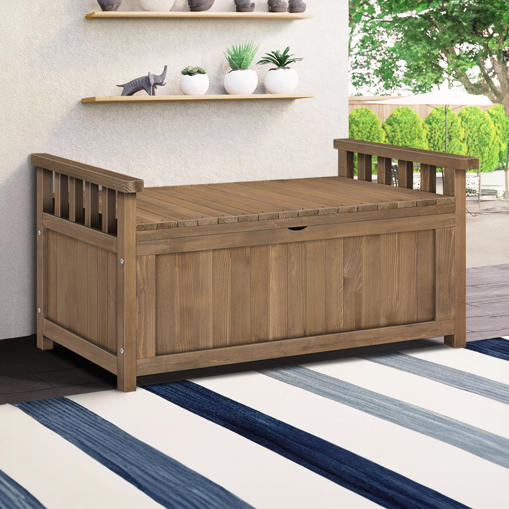 Dayana 2 Seater Outdoor Bench & Storage. 3 Cpls