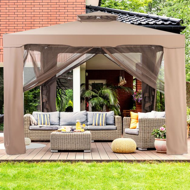 Socorro 3M X 3M Outdoor Canopy Gazebo w/Mosquito Netting