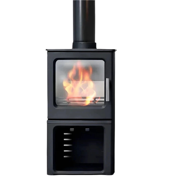 Terra 4.3KW Cast Iron Wood Pot Belly Heater - Up To 8 Square