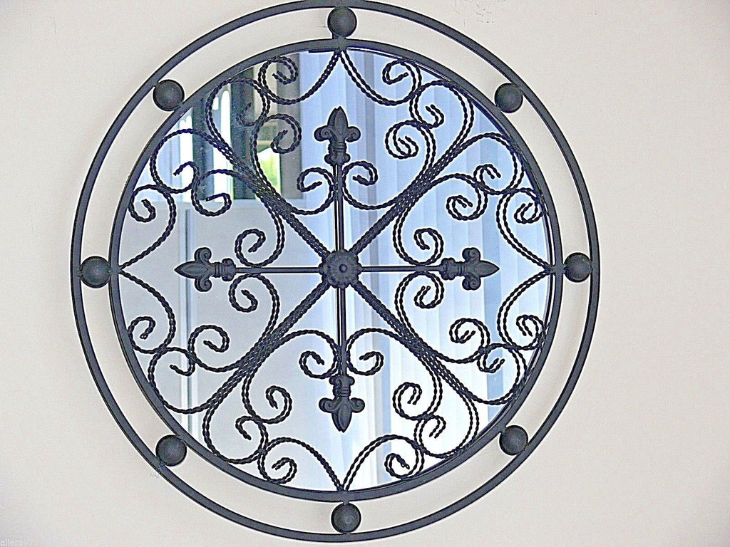 Esmee Round Outdoor Garden Mirror - Gold or Antique Brown