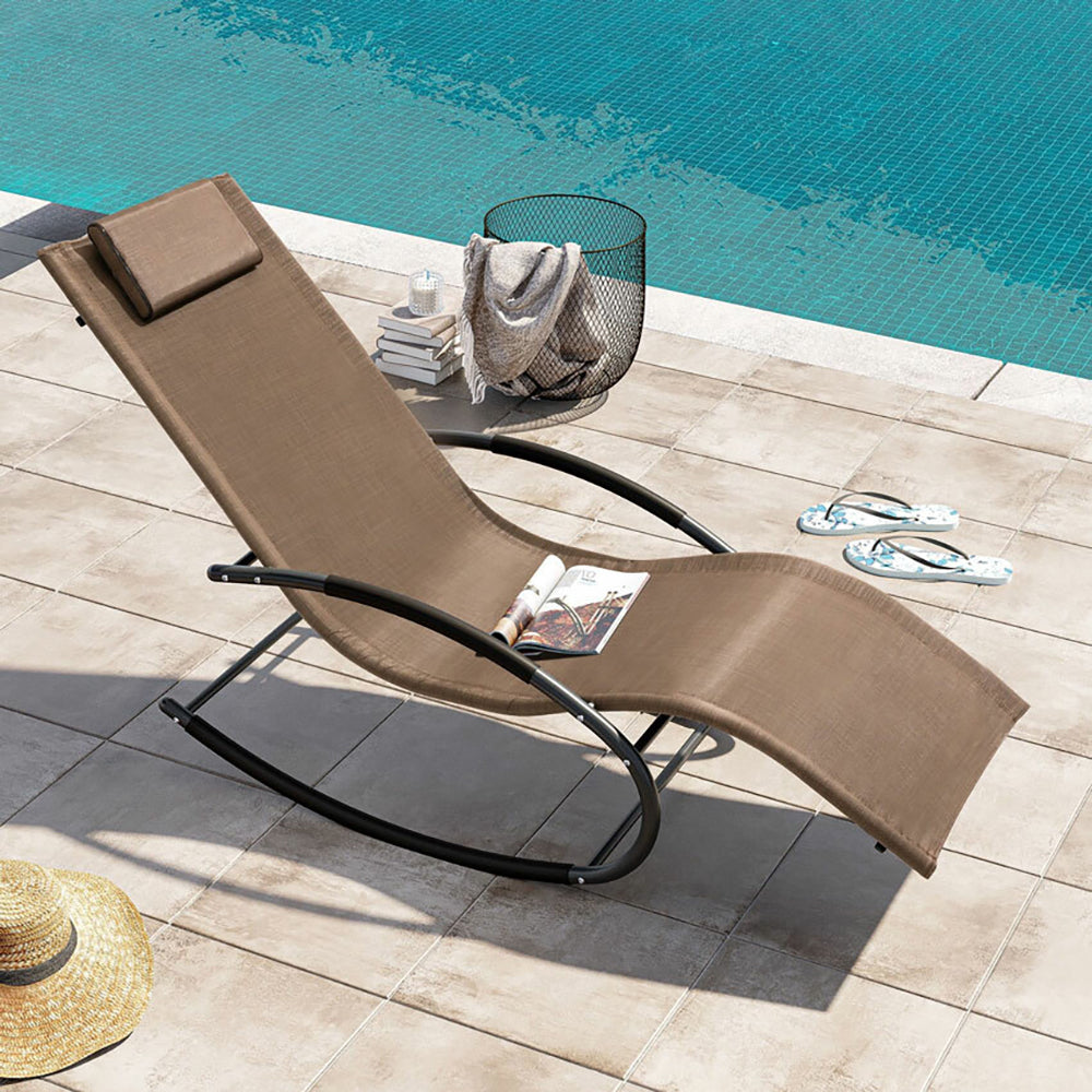 Zander Outdoor Rocking Lounge Chair