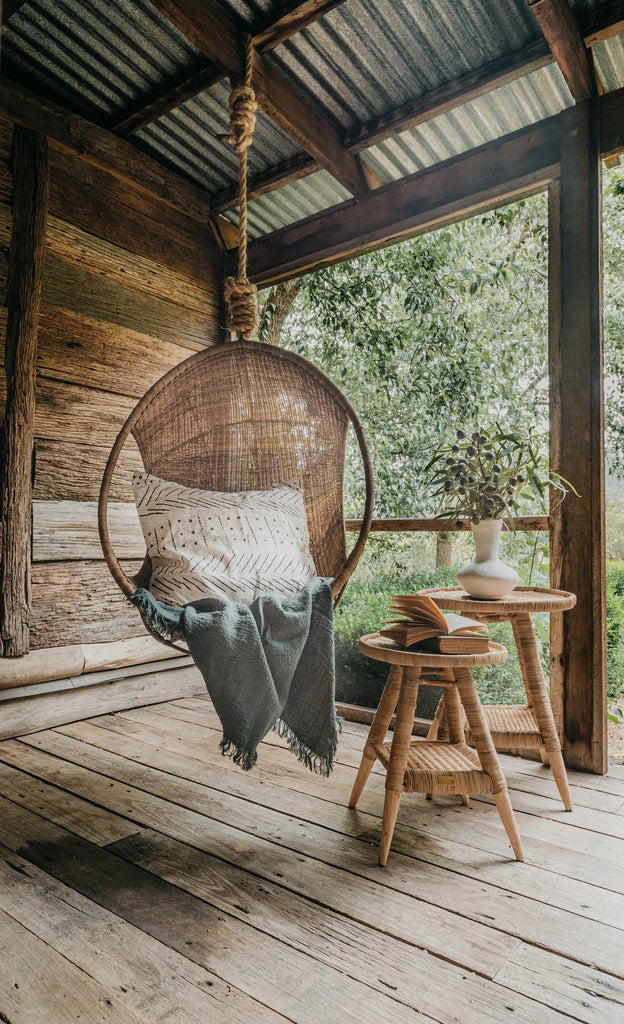 Fahari Hanging Pod Woven Cane Chair