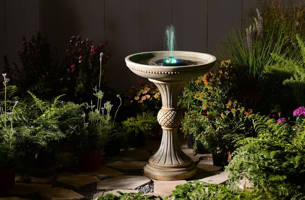Gandolfo Solar Bird Bath Fountain