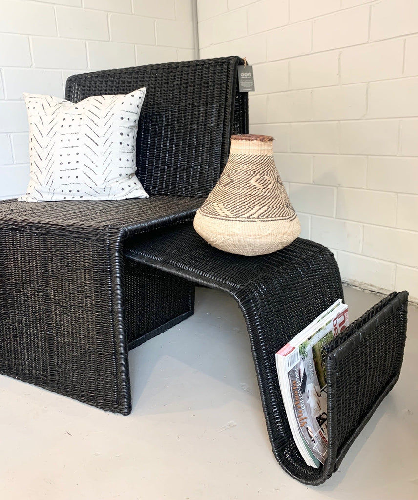 Oceana Wave Side Table / Magazine Rack