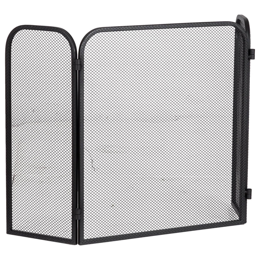 Systema 3-Fold Small 105x60cm Firescreen, Black