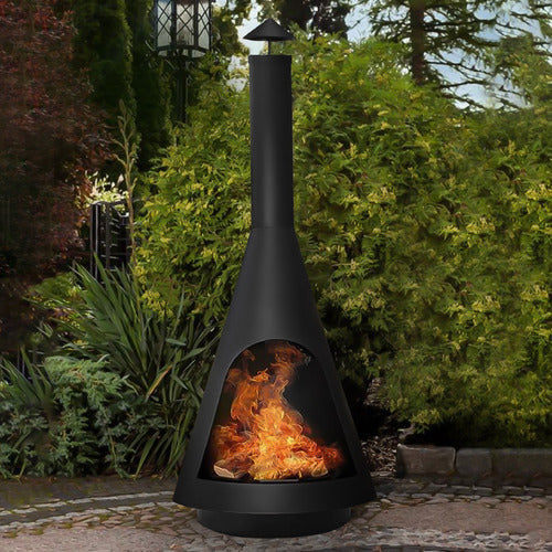 Onofrio Forged Iron Chiminea w/Grill. 105cm