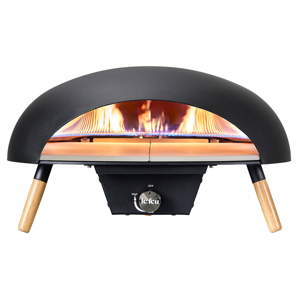 Luxury Turtle Gas Pizza Oven w/Limestone Pizza Stone + Cover