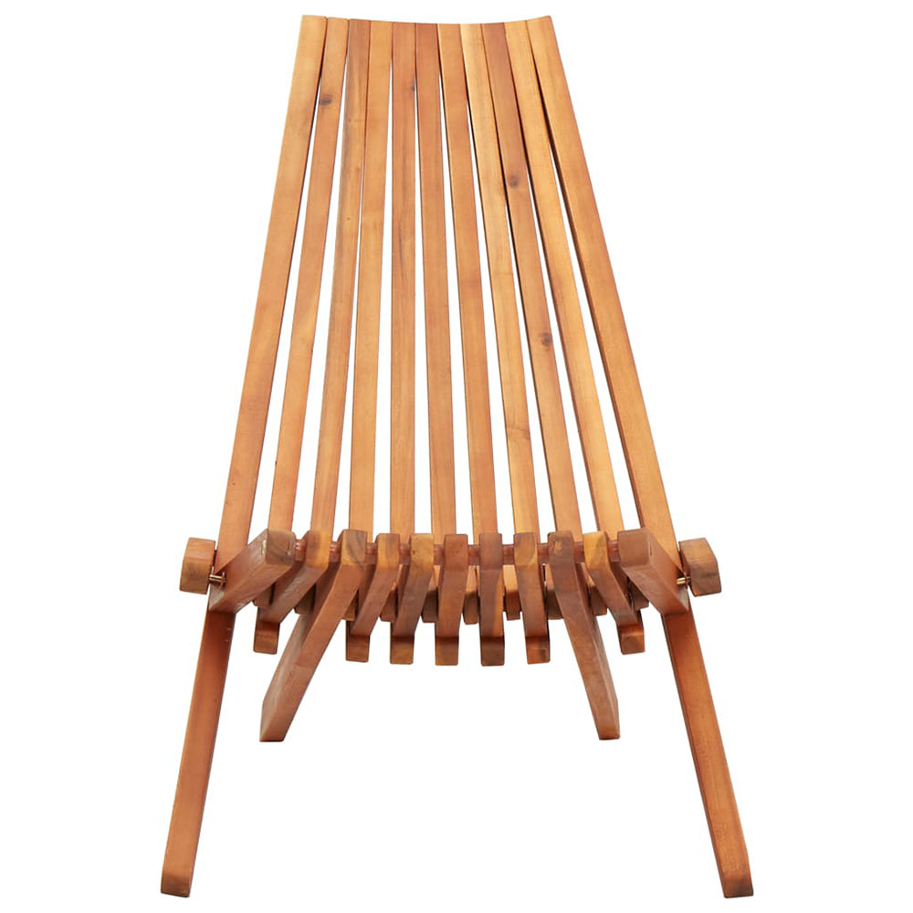 Collini Folding Outdoor Lounge Chair - Solid Acacia Wood