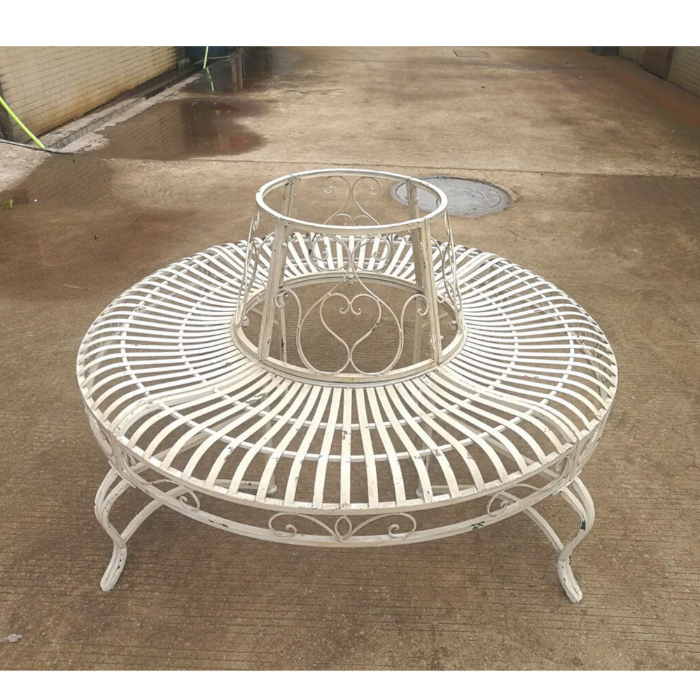 Adelfia Full Tree Surround with Bench - Heavy Gauge Iron