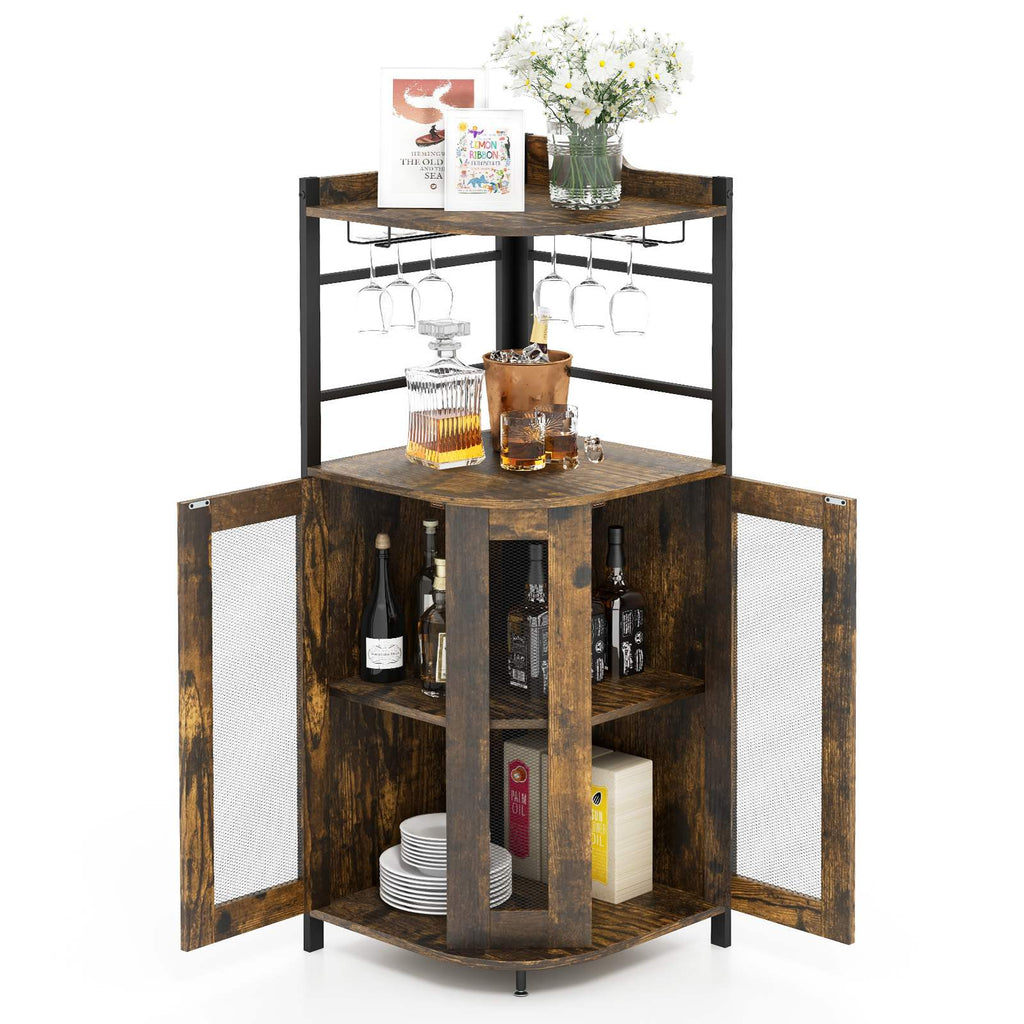 Rustica Wine Cabinet w/ Glass Holder