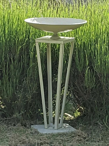 Francoise Metal Birdfeeder/Birdbath. 80cm H