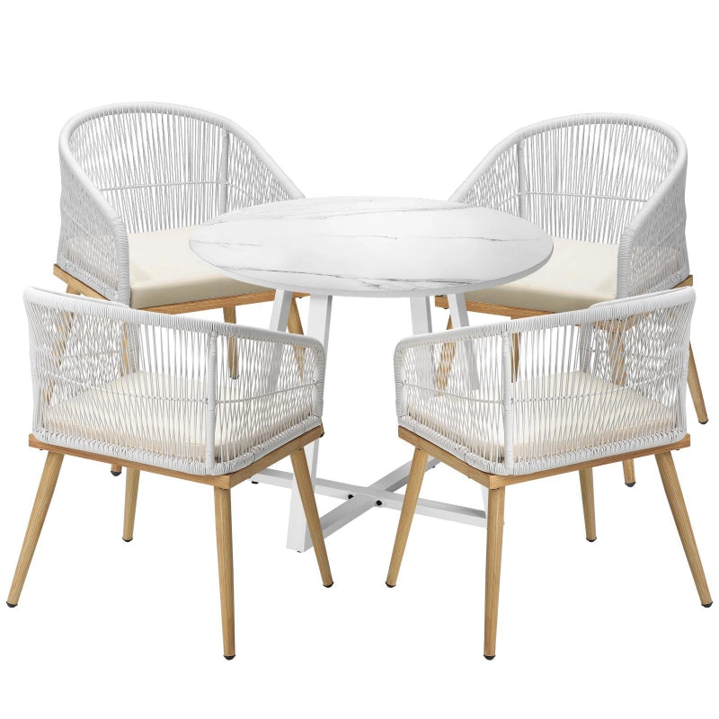 Tesoro 5pc Outdoor Dining Setting Table and Chairs