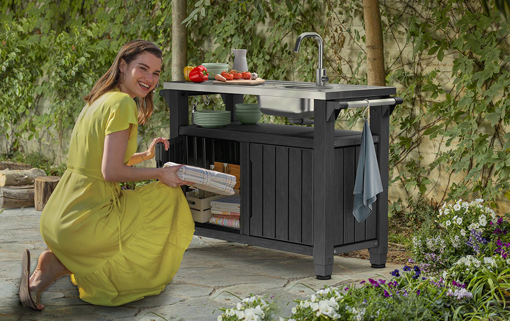 Avanta 134cm BBQ Entertainment Unit with Sink