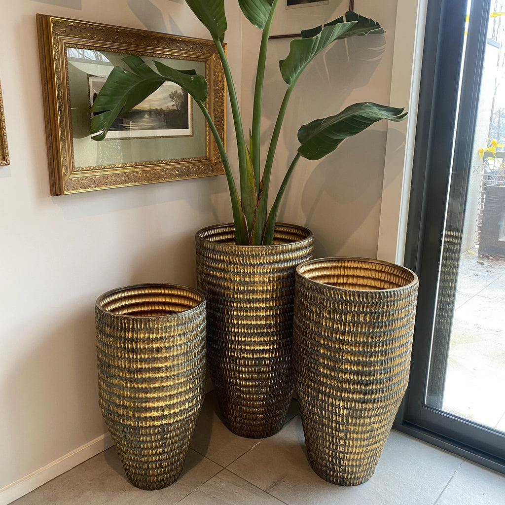 Set of 3 Sabella Metal Pots