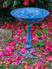 Cote d'Azur Blue Iron Large Birdbath - 75 cm H