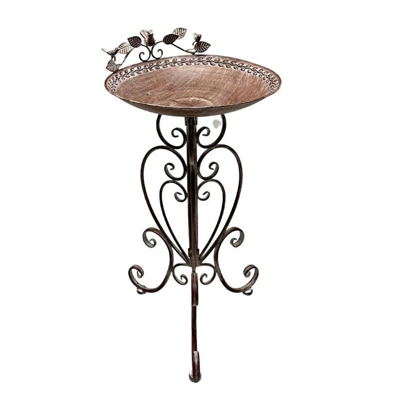 Emeraude Birdbath/Feeder w/Embellished Legs. 47x41x80cm