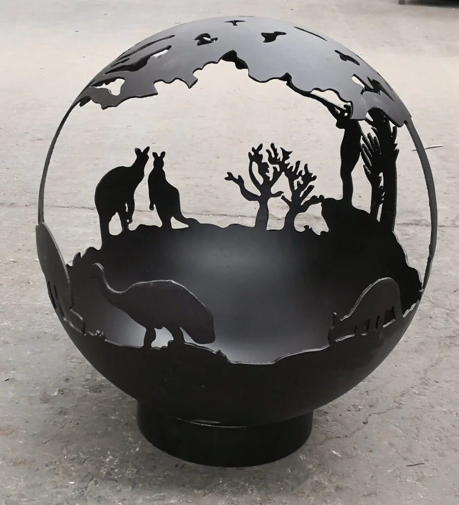 Australian Artistic Firepit Sphere- 50cm Steel