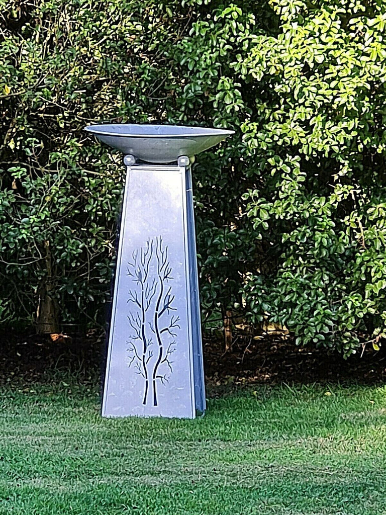 Salome White Silver Planter - 117cmh