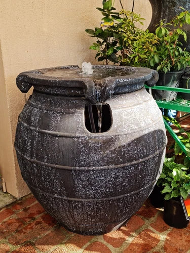 Alexandria Cascading Oil Jar Fountain - Sandstone