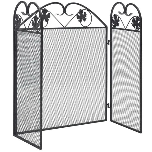 Jodoigne 3-Panel Foldable Fireplace Mesh Screen. 61cm Height