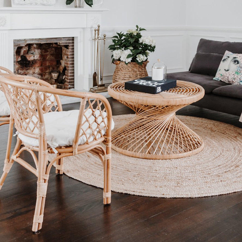 Chara Rattan Cross Woven Coffee Table