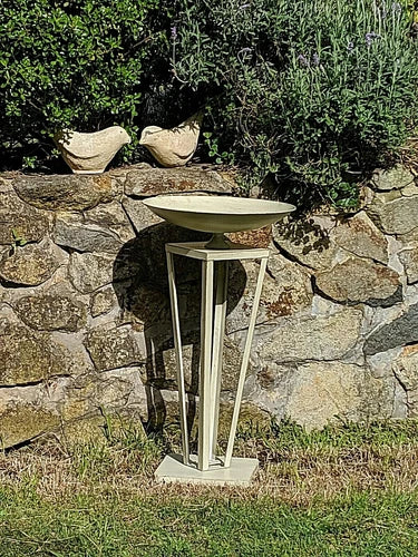 Francoise Metal Birdfeeder/Birdbath. 80cm H