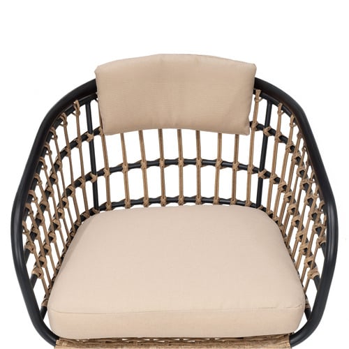 Riva Beige Rattan Outdoor Dining Chairs (Set of 2)