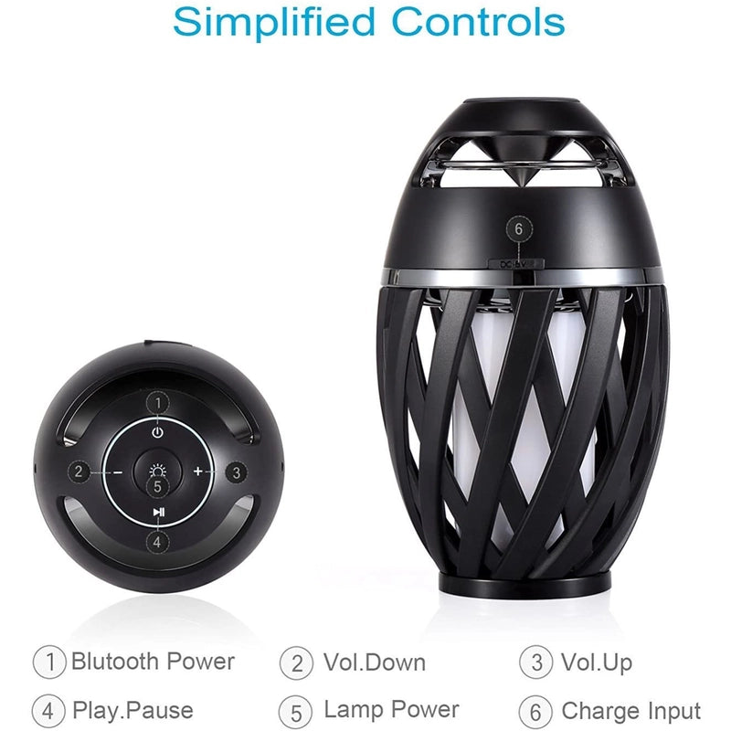 Prisma LED Flame Table Lamp w/Bluetooth Speakers