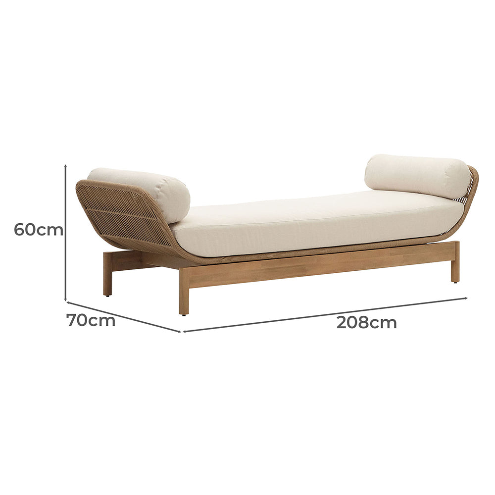 Luciano Acacia Wood Outdoor Daybed