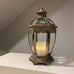 Carmela Metal Lantern with Glass – Pearl