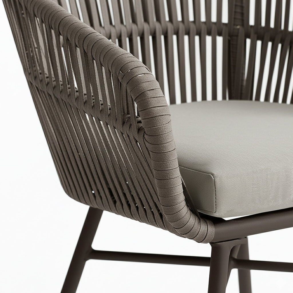 Brienz Rope Outdoor Dining Chairs. Set of 4. 4 Colours