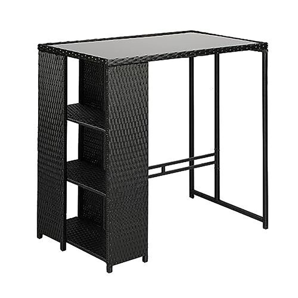 Remy Rattan Outdoor Bar Table + 2 Stools