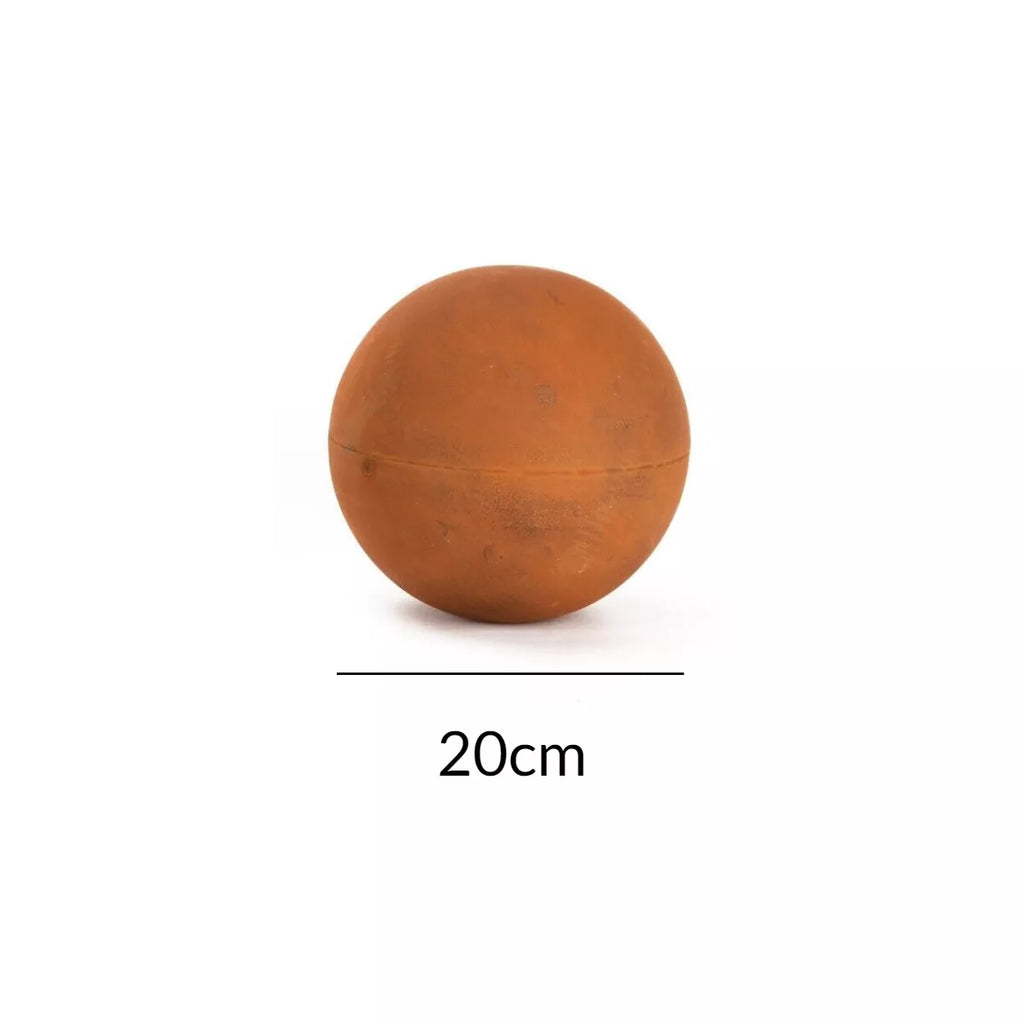 Oria 3 Rusty Round Metal Ball Spheres : 25/20/15cm