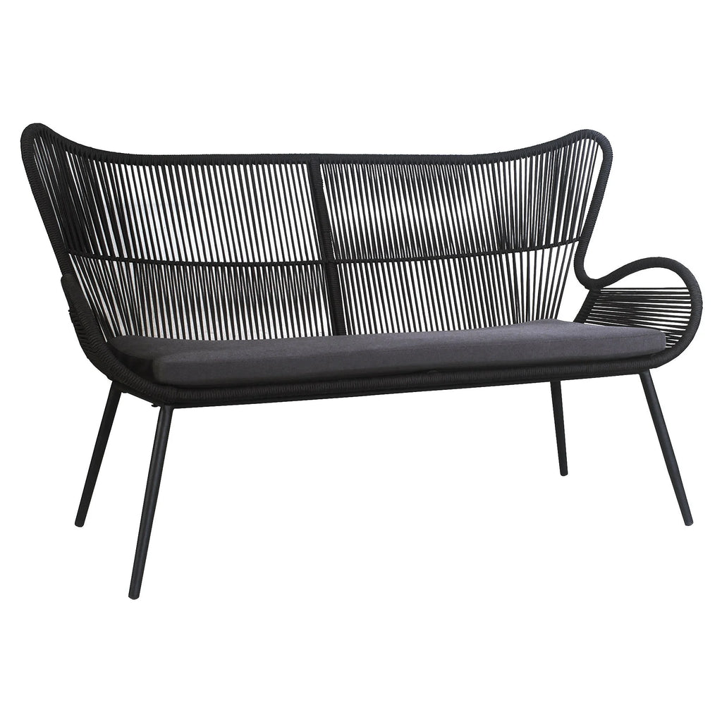 Alessia 4 Piece Woven Rope Outdoo Lounge Set