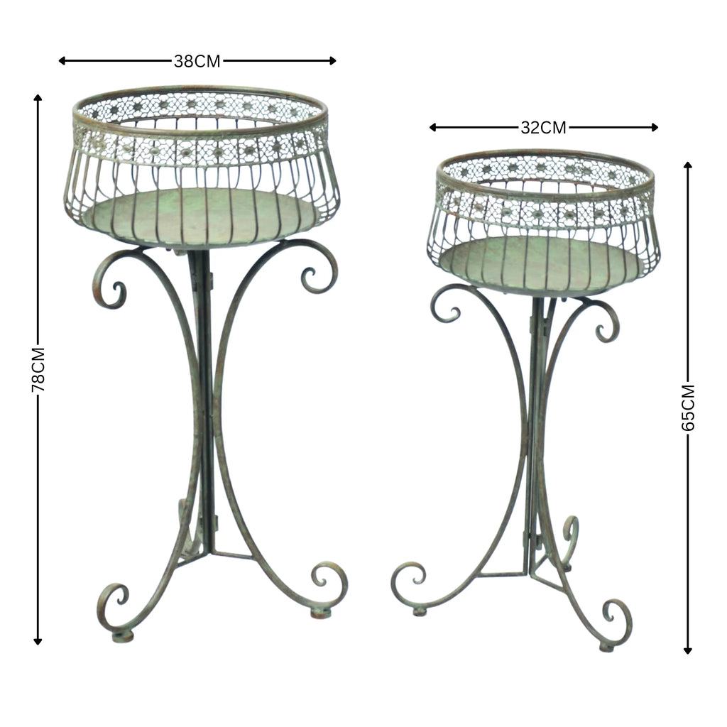 Pedoroza Antique Green 2 pc Planter Set