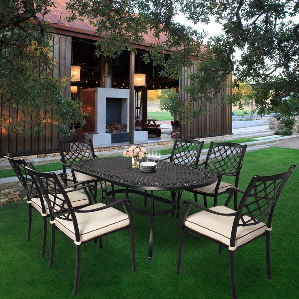 Avalon Oval Dining Set - 7 pcs