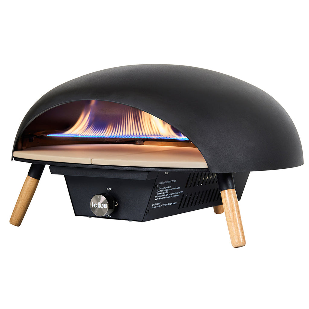 Luxury Turtle Gas Pizza Oven w/Limestone Pizza Stone + Cover