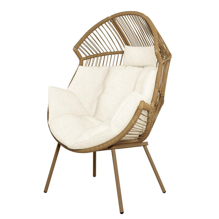 Liliana PE Rattan Outdoor Egg Chair w/ Stool