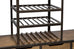 Molise Industrial Style Wooden Bar Cart w/Wine Bottle Rack