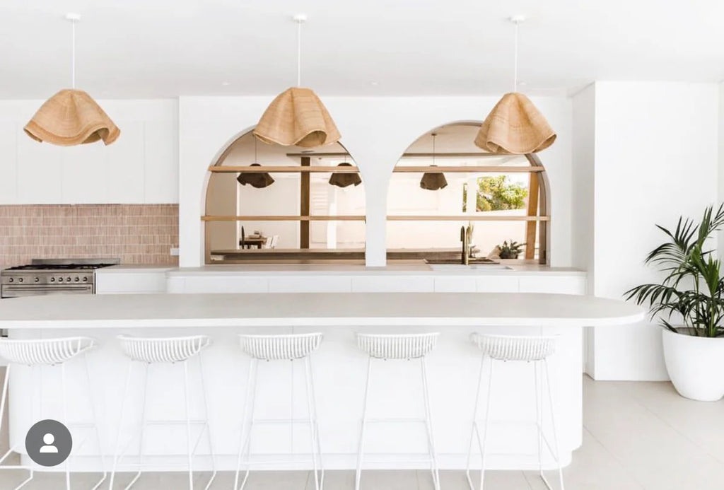 Tiva Dancing Woven Basket Pendant Light - 65-69cms