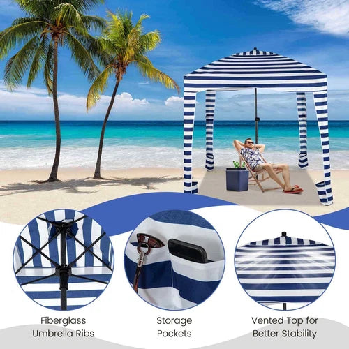 Malibu Foldable Beach Cabana/Tent/Canopy 1.8X1.8M