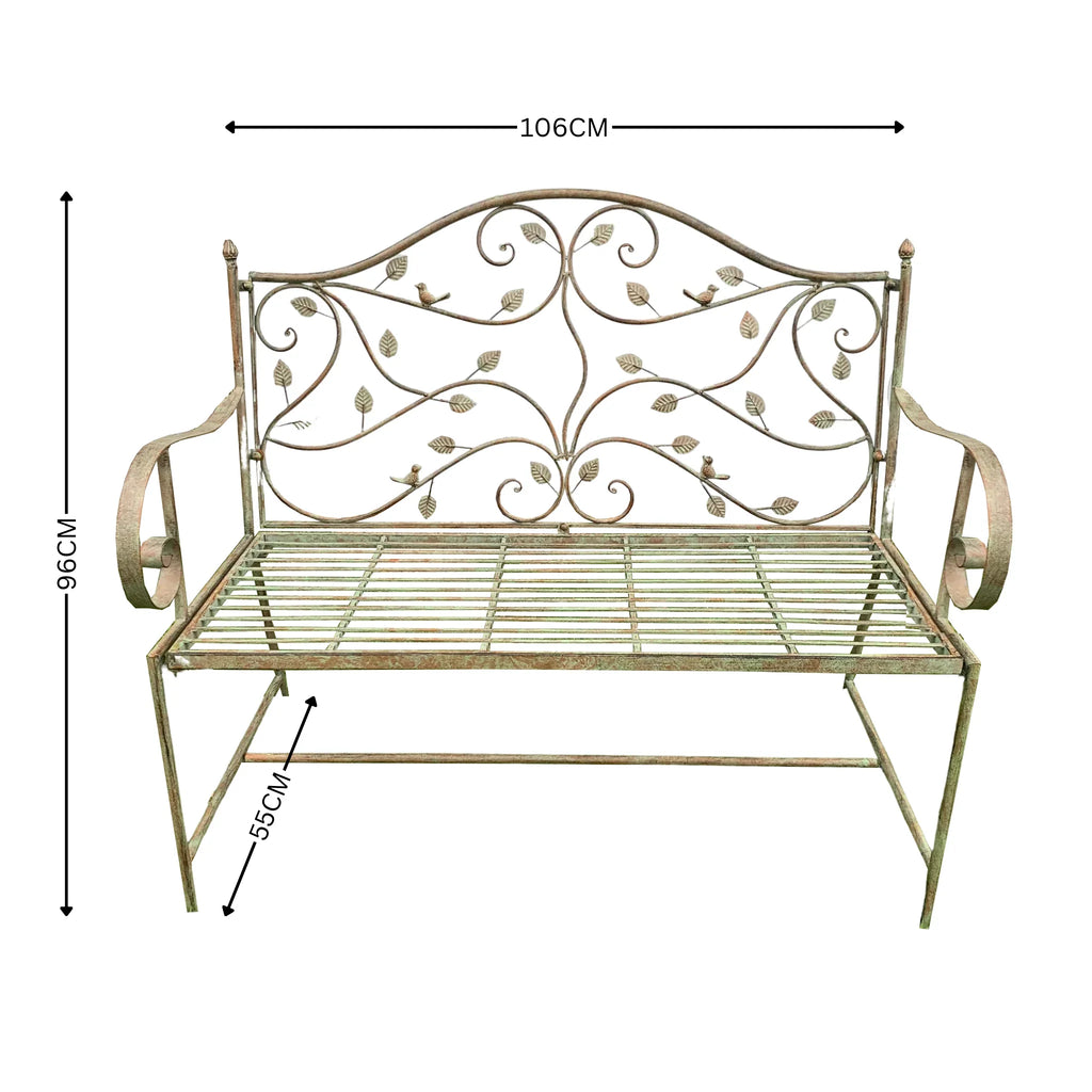 Trieux Garden Bench - Antique Green
