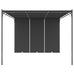 Avezzano Garden Gazebo/Patio Sunshade with Side Curtain 4x3x2.25m