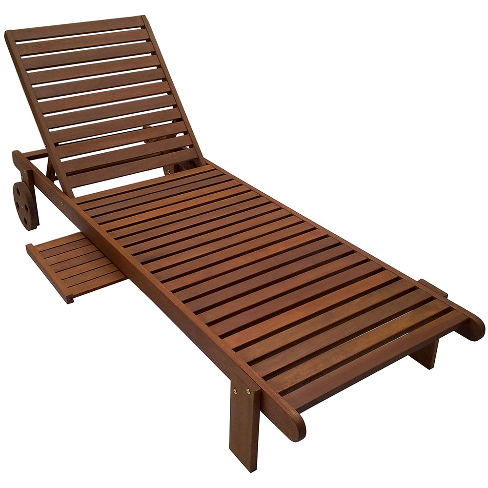 Cerise Shorea Wood Sun Lounger