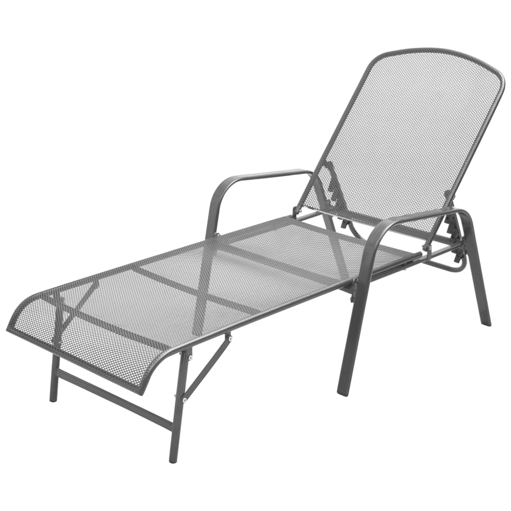Carrera Set : 2 Steel Mesh Sun Loungers w/Table