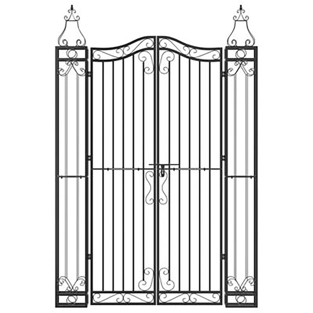 Rinji Elegant Ornamental Wrought Iron Garden Gate - 5 Sizes