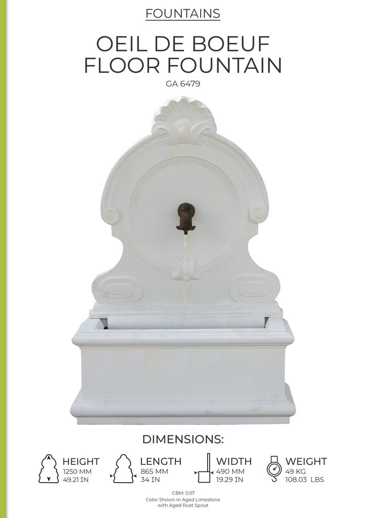 Chambertin Classic Floor Fountain. 2 Cols