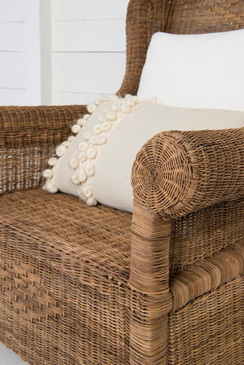 Palm Beach Classic Wingback Woven Cane Chair
