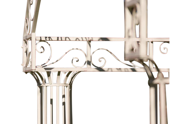 Marceline Garden Gazebo - White, Rustic Brown