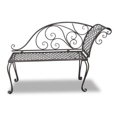 Cosenza Retro Wrought Iron Love Seat/Chaise